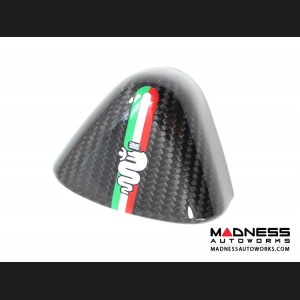 Alfa Romeo 4C Carbon Fiber Upper Safety Belt Ring Cover - Italian Alfa Flag Theme